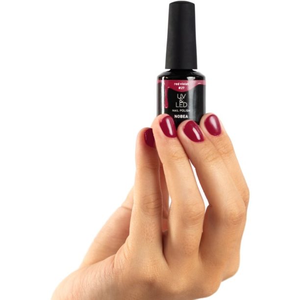 NOBEA UV & LED Nail Polish гел лак за нокти с използване на UV/LED лампа бляскав цвят Red violet #27 6 мл. купи на топ цена