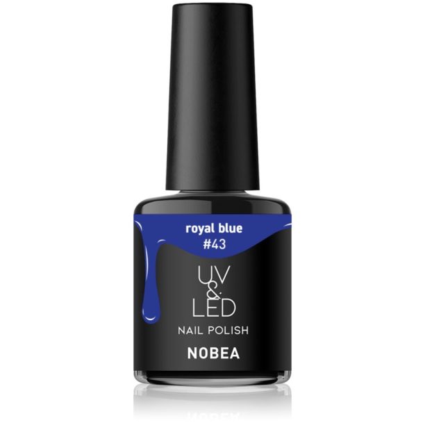 NOBEA UV & LED Nail Polish гел лак за нокти с използване на UV/LED лампа бляскав цвят Royal blue #43 6 мл. на ниска цена