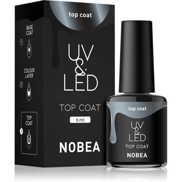 NOBEA UV & LED Top Coat топ лак за нокти с използване на UV/LED лампа бляскав 6 мл. на ниска цена