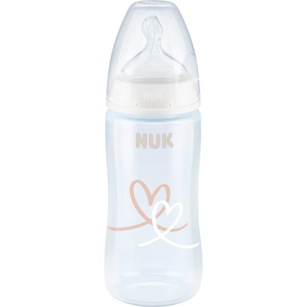 NUK First Choice + 300 ml бебешко шише с контрол на температурата 300 мл.