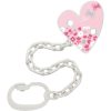 NUK Pacifier Chain верижка за биберон с клипс Pink 1 бр.