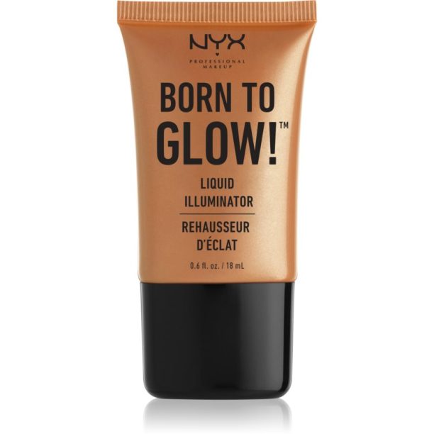 NYX Professional Makeup Born To Glow течен хайлайтър цвят 03 Pure Gold 18 мл.