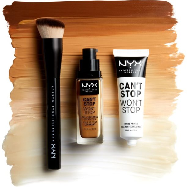 Can't Stop Won't Stop Full Coverage Foundation NYX Professional Makeup Can't Stop Won't Stop Full Coverage Foundation високо покривен фон дьо тен цвят Cinnamon 30 мл. - оригинален продукт