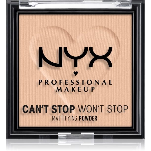 NYX Professional Makeup Can't Stop Won't Stop Mattifying Powder матираща пудра цвят 03 Light Medium 6 гр. на ниска цена