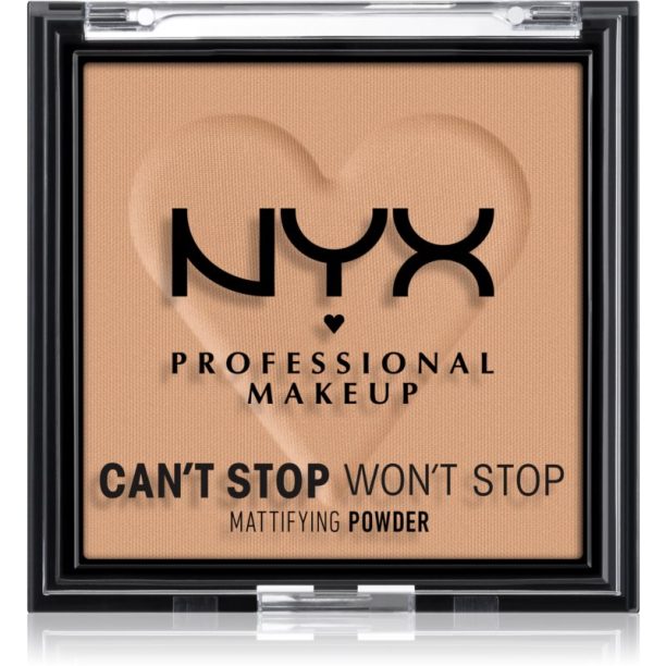 NYX Professional Makeup Can't Stop Won't Stop Mattifying Powder матираща пудра цвят 06 Tan 6 гр. на ниска цена