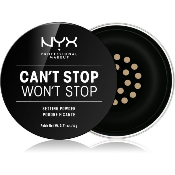 NYX Professional Makeup Can't Stop Won't Stop насипна пудра цвят 02 Light-medium 6 гр.