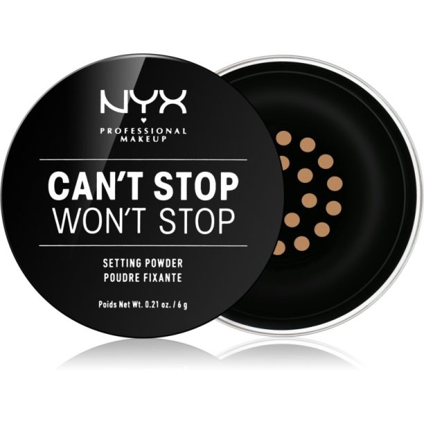 NYX Professional Makeup Can't Stop Won't Stop насипна пудра цвят 03 Medium 6 гр.