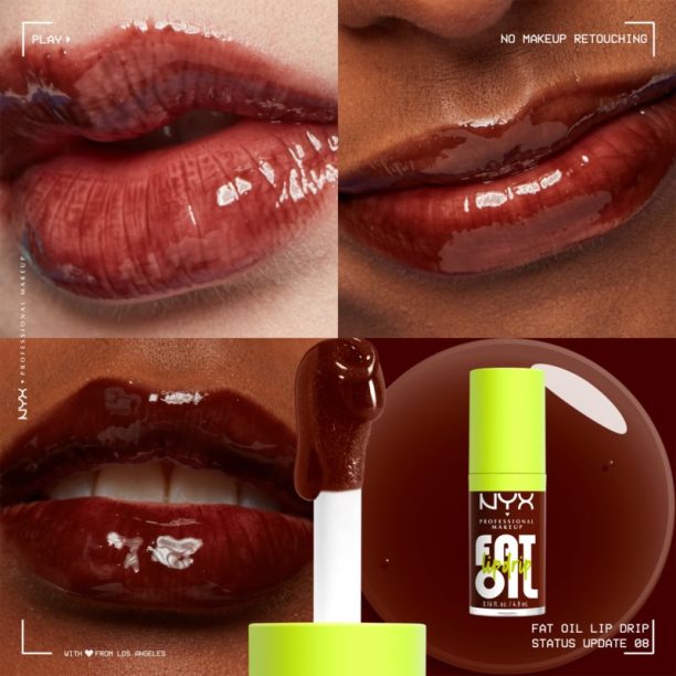 NYX Professional Makeup Fat Oil Lip Drip масло от нар цвят 08 Status Update 4