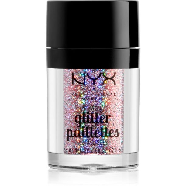 NYX Professional Makeup Glitter Goals металически брокат за лице и тяло цвят 03 Beauty Beam 2.5 гр.