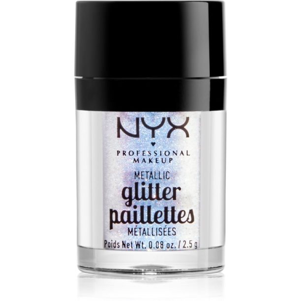 NYX Professional Makeup Glitter Goals металически брокат за лице и тяло цвят 05 Lumi-lite 2.5 гр.