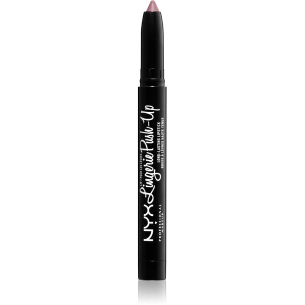 NYX Professional Makeup Lip Lingerie Push-Up Long-Lasting Lipstick матиращо червило с молив цвят EMBELLISHMENT 1.5 гр. на ниска цена