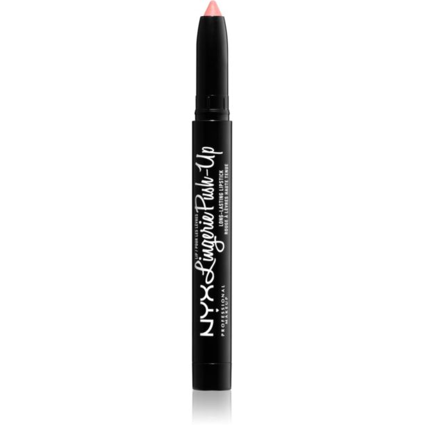 NYX Professional Makeup Lip Lingerie Push-Up Long-Lasting Lipstick матиращо червило с молив цвят SILK INDULGENT 1.5 гр. на ниска цена