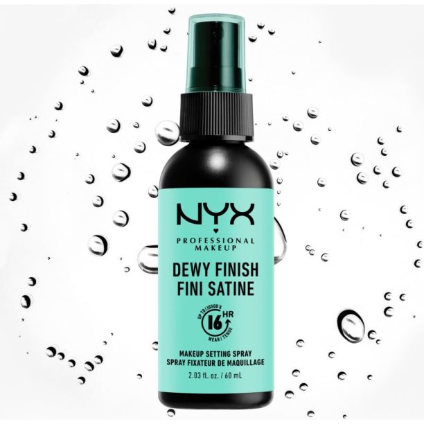 NYX Professional Makeup Makeup Setting Spray Dewy спрей за фиксация 02 Dewy Finish / Long Lasting 60 мл. на ниска цена