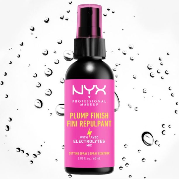 NYX Professional Makeup Plump Finish Setting Spray фон дьо тен фиксатор с витамини 60 мл. купи на топ цена