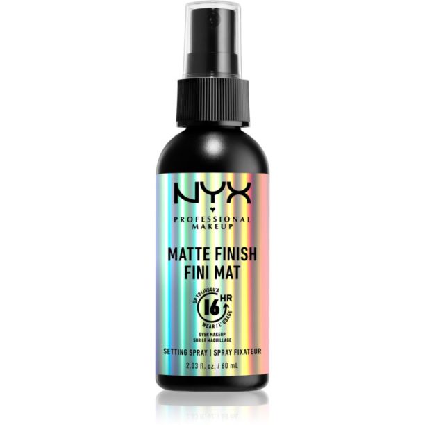 NYX Professional Makeup Pride матиращ и фиксиращ спрей върху фон дьо тен 60 мл.