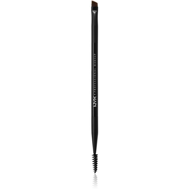 NYX Professional Makeup Pro Dual четка за оформяне на вежди 1 бр.