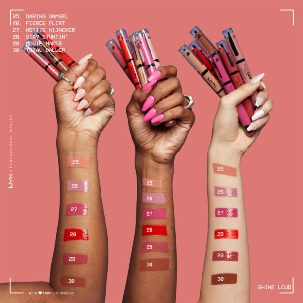 NYX Professional Makeup Shine Loud High Shine Lip Color течно червило със силен гланц цвят 27 Hottie Hijacker 6