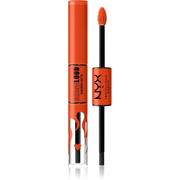 NYX Professional Makeup Shine Loud High Shine Lip Color течно червило със силен гланц цвят 32 Habanero Hottie 6