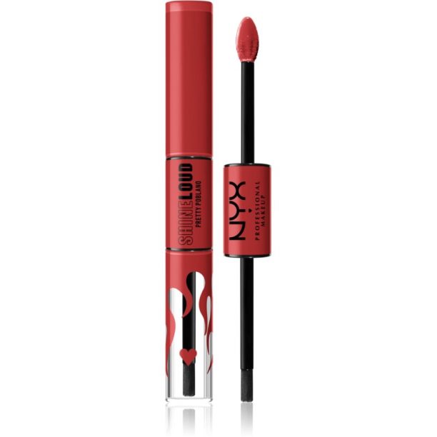 NYX Professional Makeup Shine Loud High Shine Lip Color течно червило със силен гланц цвят 33 Pretty Poblano 6