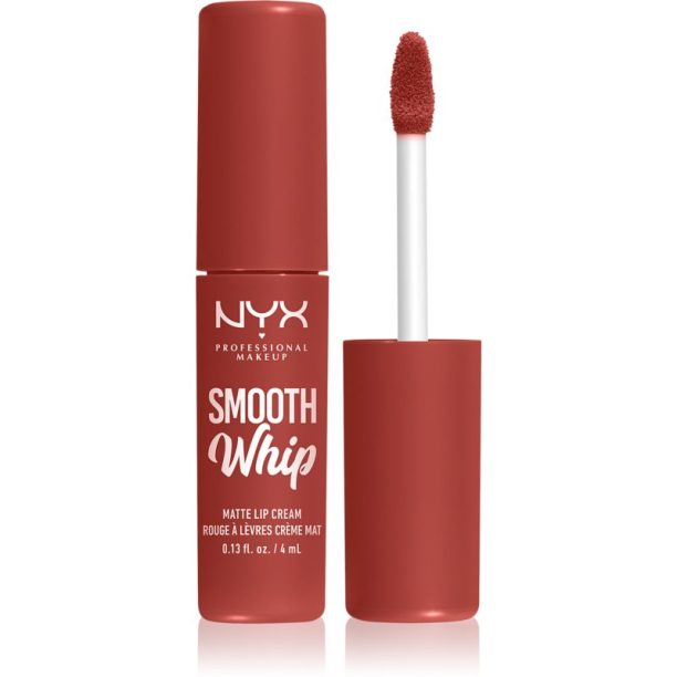 NYX Professional Makeup Smooth Whip Matte Lip Cream кадифено червило с изглаждащ ефект цвят 03 Latte Foam 4 мл. на ниска цена