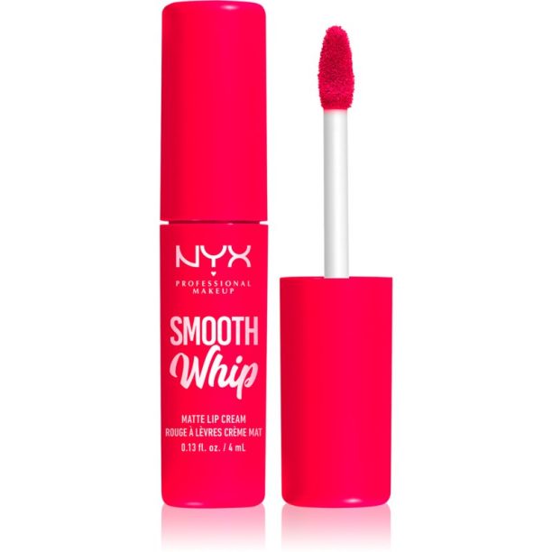 NYX Professional Makeup Smooth Whip Matte Lip Cream кадифено червило с изглаждащ ефект цвят 10 Pillow Fight 4 мл. на ниска цена