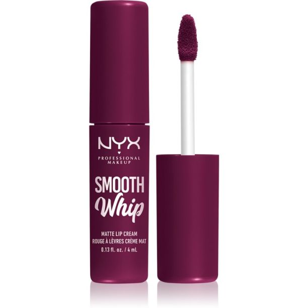 NYX Professional Makeup Smooth Whip Matte Lip Cream кадифено червило с изглаждащ ефект цвят 11 Berry Bed Sheers 4 мл. на ниска цена