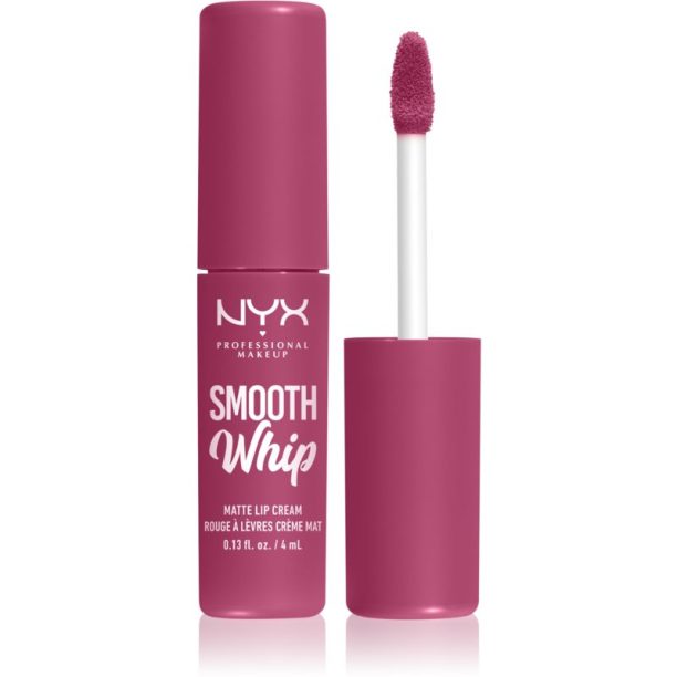 NYX Professional Makeup Smooth Whip Matte Lip Cream кадифено червило с изглаждащ ефект цвят 18 Onesie Funsie 4 мл.