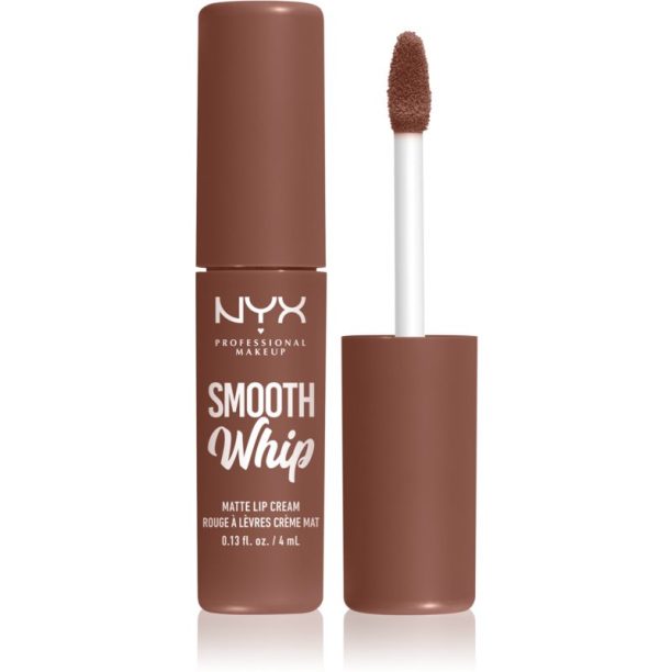 NYX Professional Makeup Smooth Whip Matte Lip Cream кадифено червило с изглаждащ ефект цвят 24 Memory Foam 4 мл.