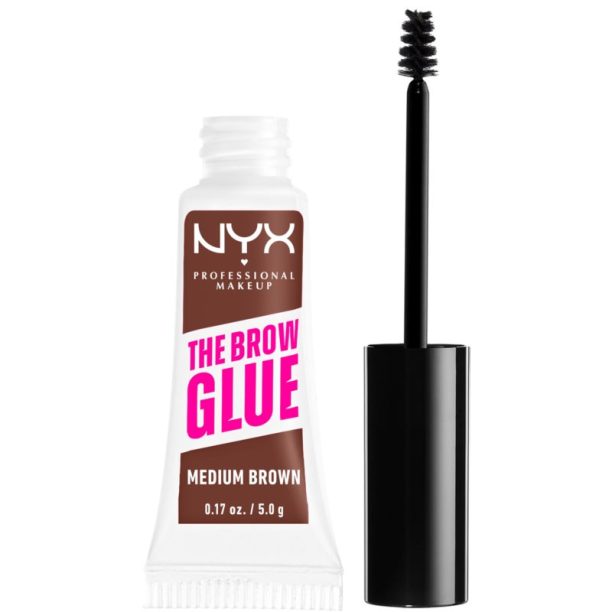 NYX Professional Makeup The Brow Glue гел за вежди цвят 03 Medium Brown 5 гр. на ниска цена