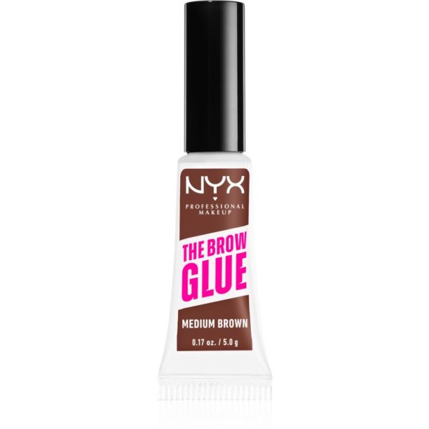 NYX Professional Makeup The Brow Glue гел за вежди цвят 03 Medium Brown 5 гр.