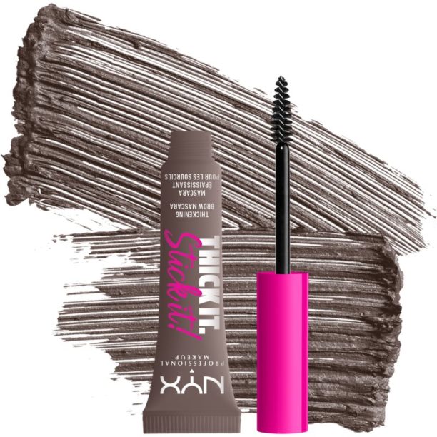 NYX Professional Makeup Thick it Stick It Brow Mascara спирала за вежди цвят 05 Ash Brown 7 мл. купи на топ цена