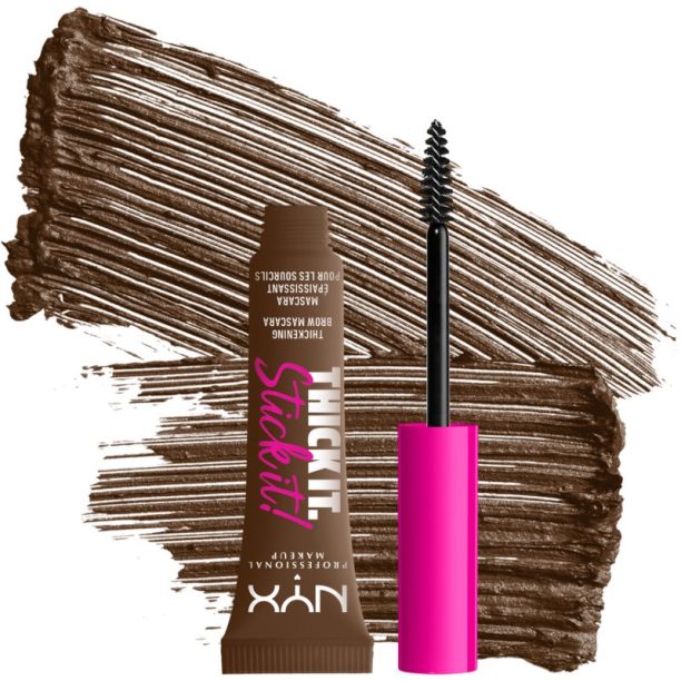 NYX Professional Makeup Thick it Stick It Brow Mascara спирала за вежди цвят 06 Brunette 7 мл. купи на топ цена