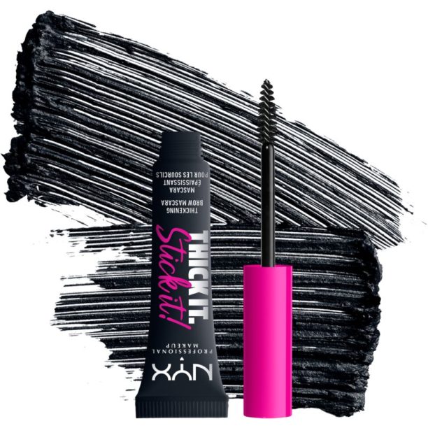 NYX Professional Makeup Thick it Stick It Brow Mascara спирала за вежди цвят 08 - Black 7 мл. купи на топ цена