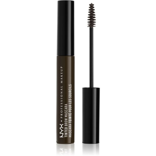 NYX Professional Makeup Tinted Brow Mascara спирала за вежди цвят 05 Black 6.5 мл.