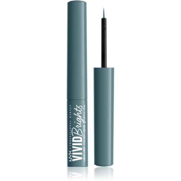 NYX Professional Makeup Vivid Brights течни очни линии цвят 01 Cyan Simp 2 мл. на ниска цена