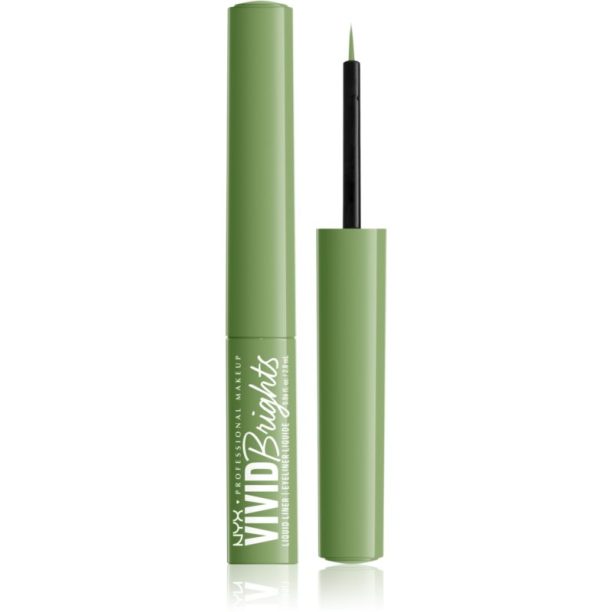 NYX Professional Makeup Vivid Brights течни очни линии цвят 02 Ghosted Green 2 мл. на ниска цена