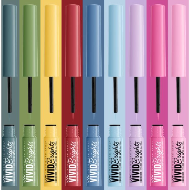 NYX Professional Makeup Vivid Brights течни очни линии цвят 03 Had Me At Yellow 2 мл. купи на топ цена