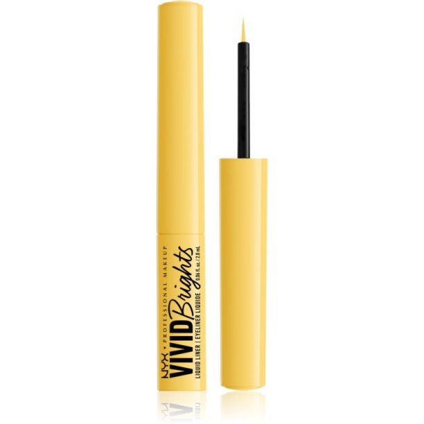 NYX Professional Makeup Vivid Brights течни очни линии цвят 03 Had Me At Yellow 2 мл. на ниска цена