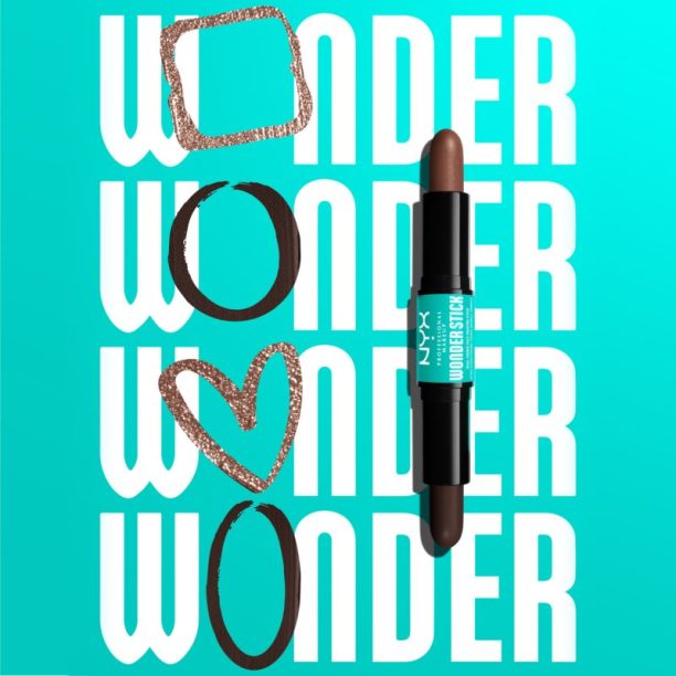 NYX Professional Makeup Wonder Stick Dual Face Lift двустранна контурираща писалка цвят 02 Universal Light 2x4 гр. купи на топ цена