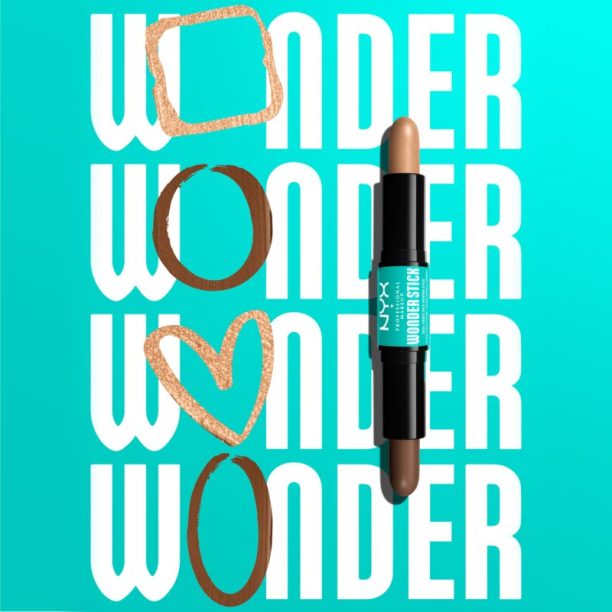 NYX Professional Makeup Wonder Stick Dual Face Lift двустранна контурираща писалка цвят 05 Medium Tan 2x4 гр. купи на топ цена