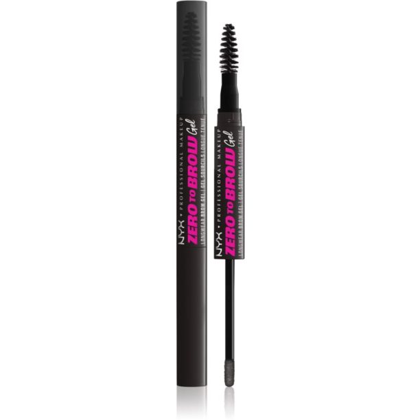 NYX Professional Makeup Zero To Brow Gel гел за вежди с апликатор цвят 08 Black 2 мл. на ниска цена