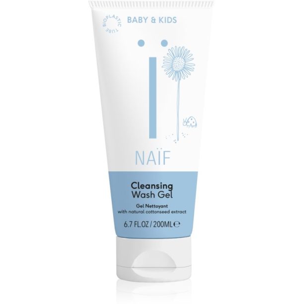 Naif Baby & Kids Cleansing Wash Gel почистващ и миещ гел за деца и бебета 200 мл. на ниска цена