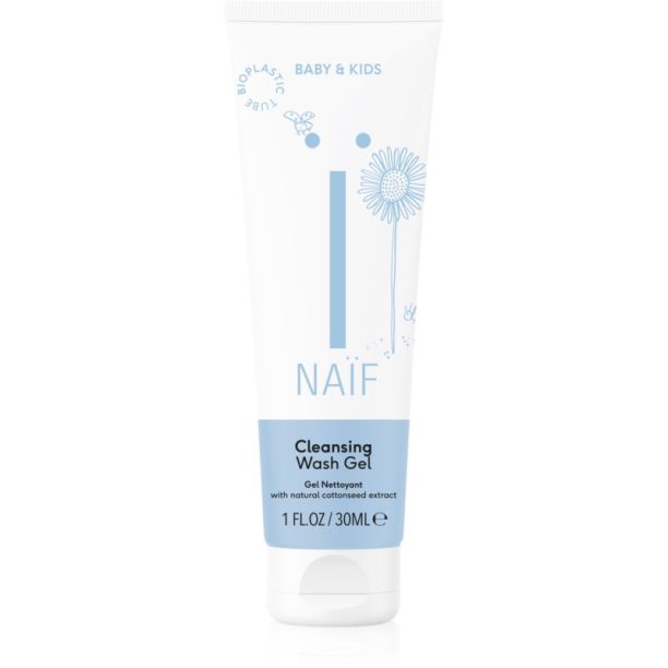 Naif Baby & Kids Cleansing Wash Gel почистващ и миещ гел за деца и бебета 30 мл.