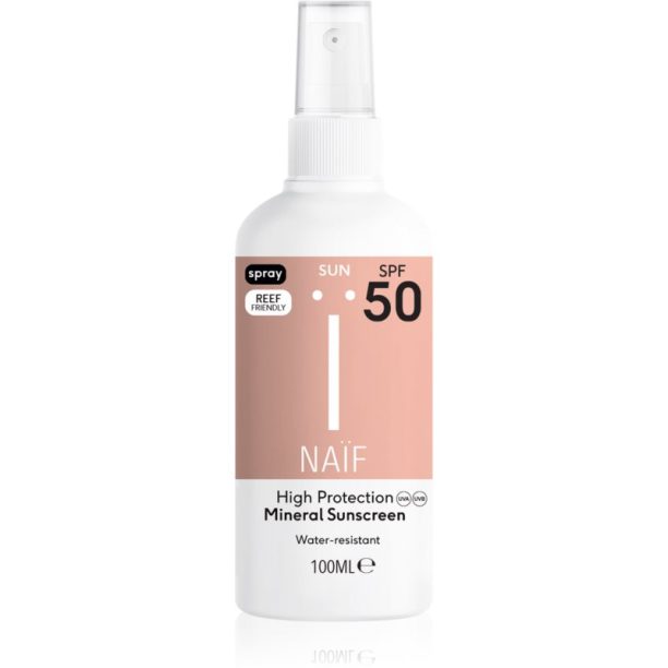 Naif Sun Mineral Sunscreen 50 SPF слънцезащитен спрей SPF 50 100 мл. на ниска цена