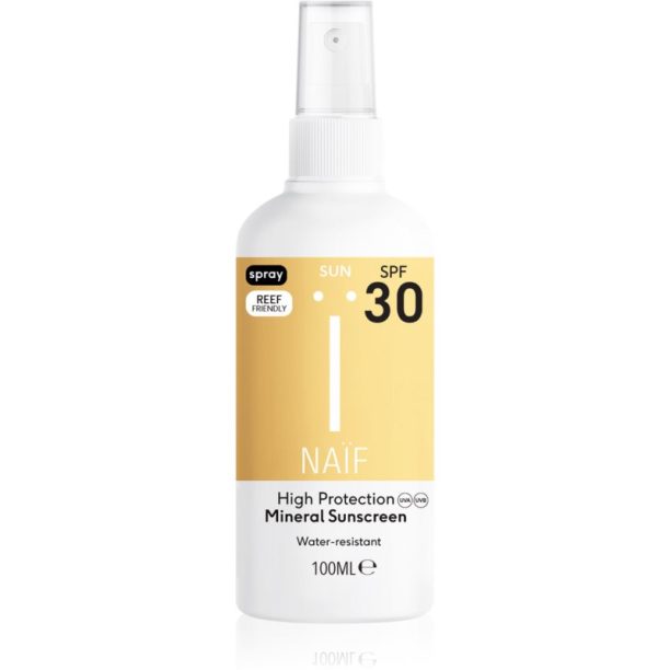 Naif Sun Mineral Sunscreen SPF 30 слънцезащитен спрей SPF 30 100 мл. на ниска цена