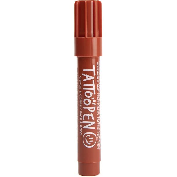 Nailmatic Tattoo Pen писалка за татуировки за лице и тяло Brown 1 бр.