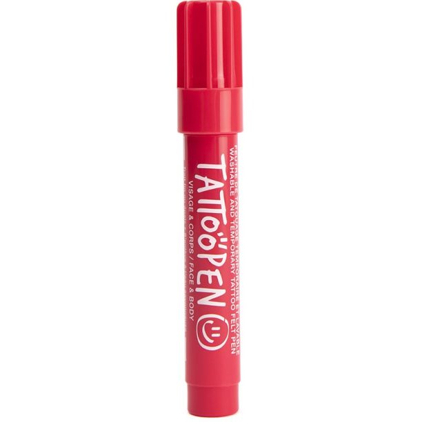 Nailmatic Tattoo Pen писалка за татуировки за лице и тяло Red 1 бр. на ниска цена