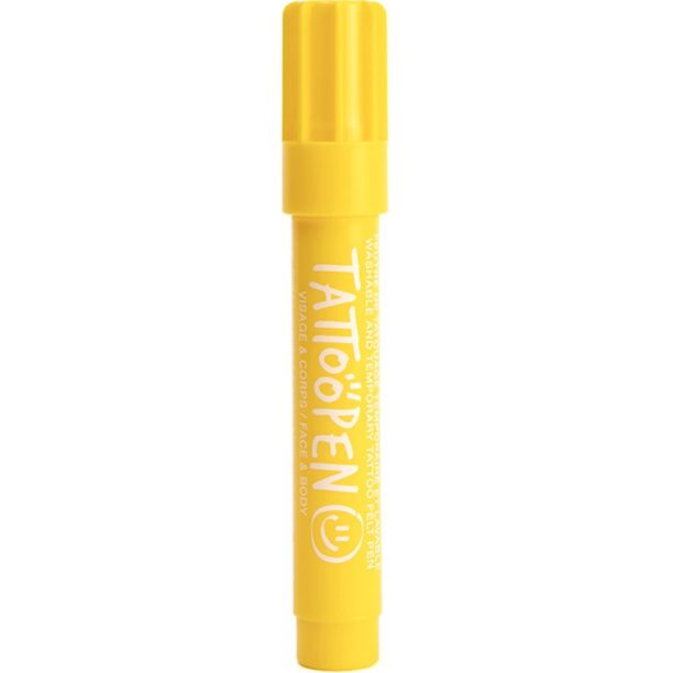 Nailmatic Tattoo Pen писалка за татуировки за лице и тяло Yellow 1 бр.