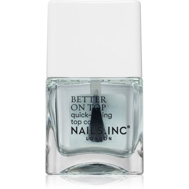 Nails Inc. Better on Top Quick-Drying Top Coat топ защитен лак за нокти с гланц 14 мл.