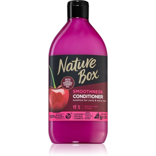 Nature Box Cherry изглаждащ балсам за непокорна коса 385 мл.